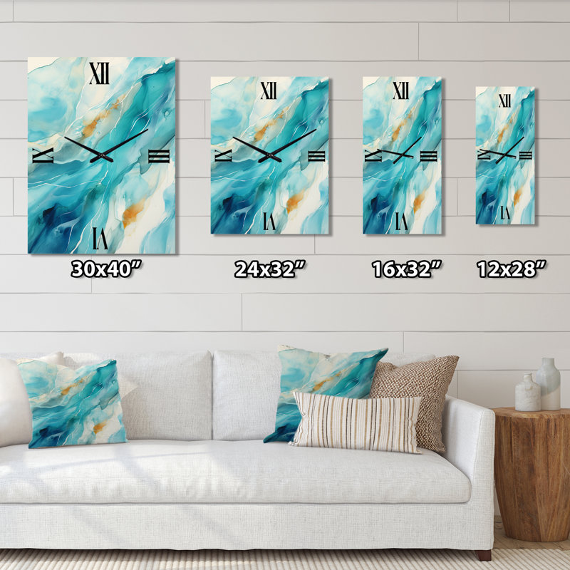 Ruckersville - Peinture abstraite horloges murales, Petit