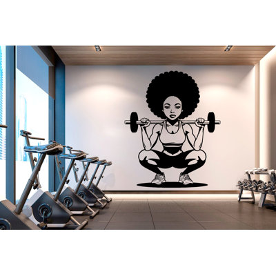 Adhésif décoratif Squat Girl Gym