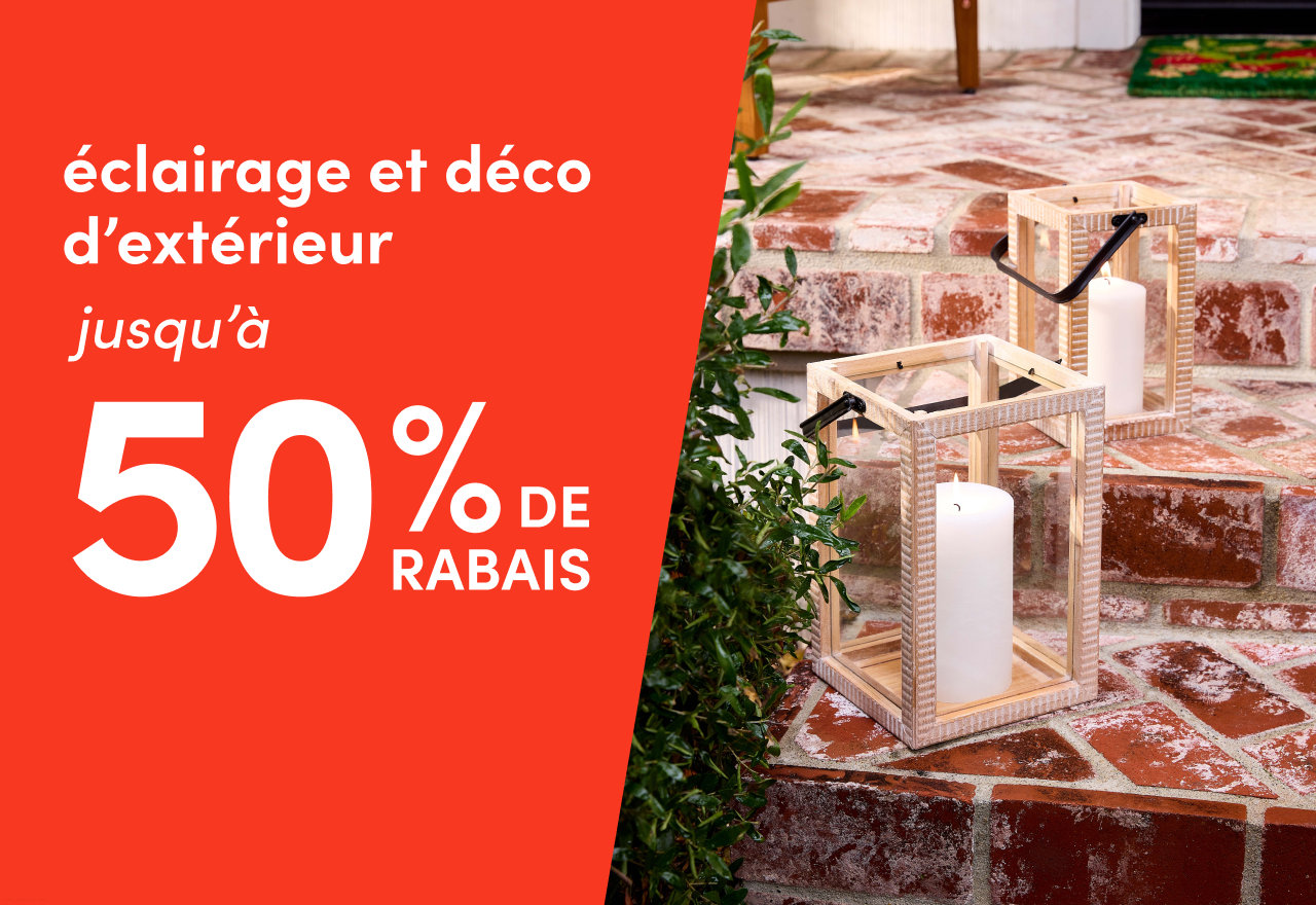 éclairage et déco d'extérieur en solde