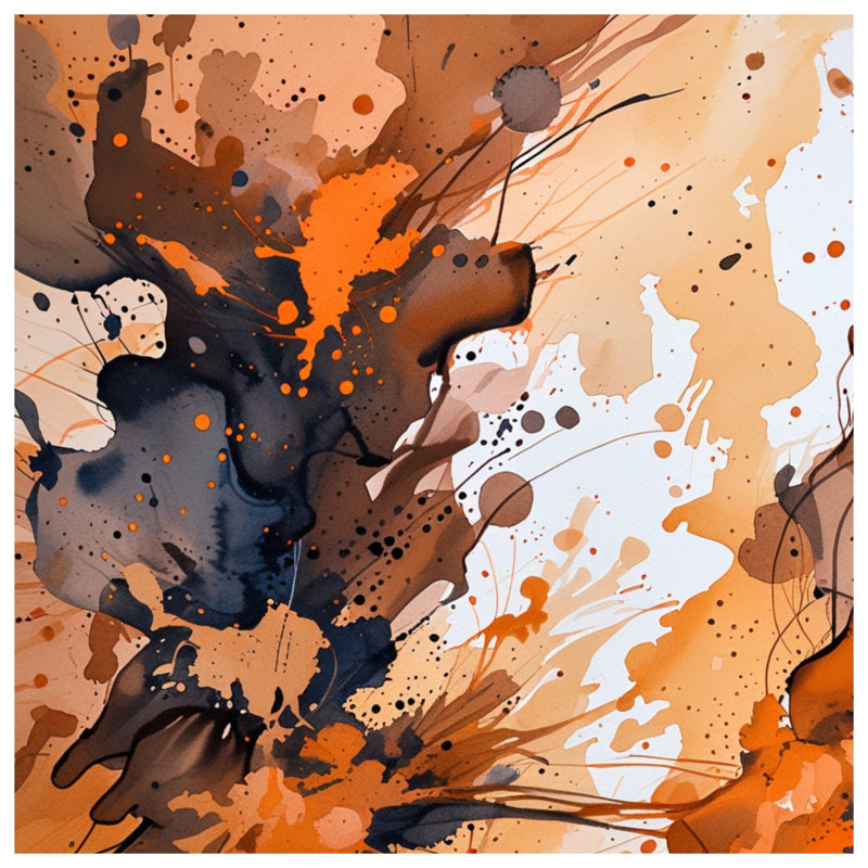 Jeté en molleton Abstract Splatter - Jetés d'art pour canapés ou lits, 60in W x 80in H