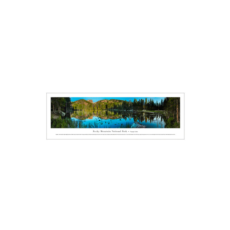Impression panoramique du parc national des montagnes Rocheuses, lac Nymph, H 13,5 po x l 40 po, Unframed