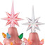 Arbre de Noël en céramique peint à la main, arbre illuminé de 15 pouces avec 128 lumières multicolores et 2 étoiles-159458452
