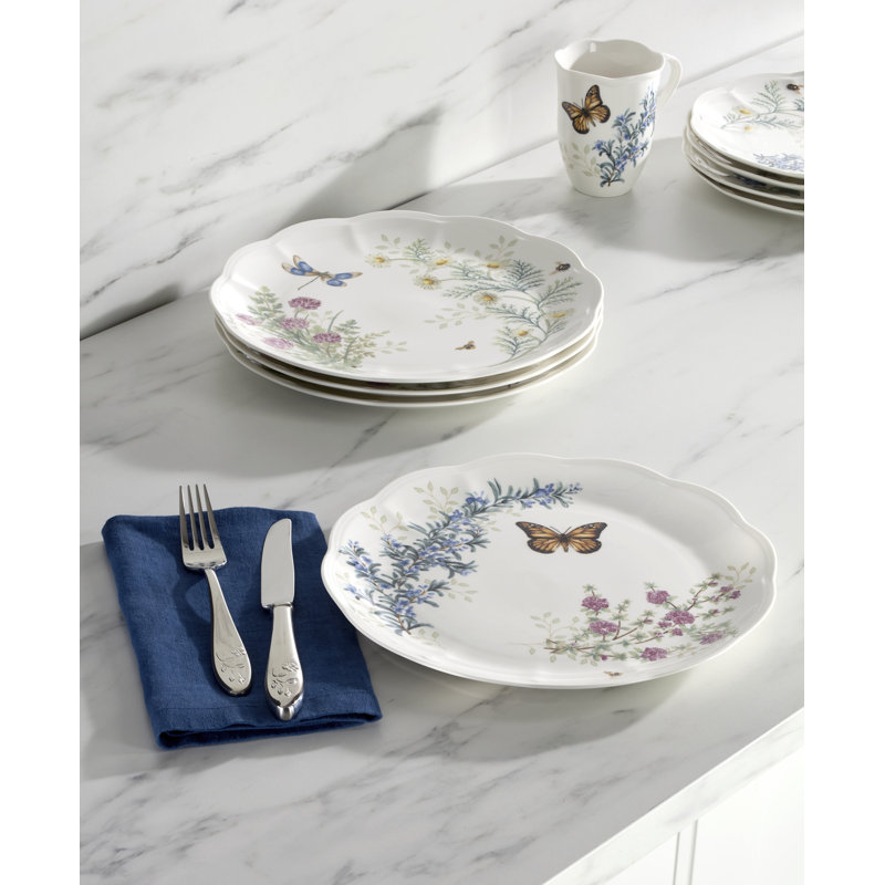 Lenox Butterfly Meadow Herbs Dinner Plates, Set of 4