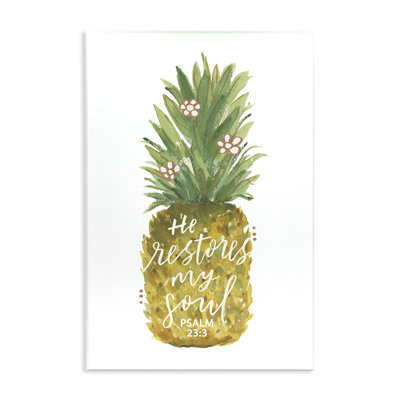 Art mural «Restores My Soul Pineapple» par Blue Chair Blessing