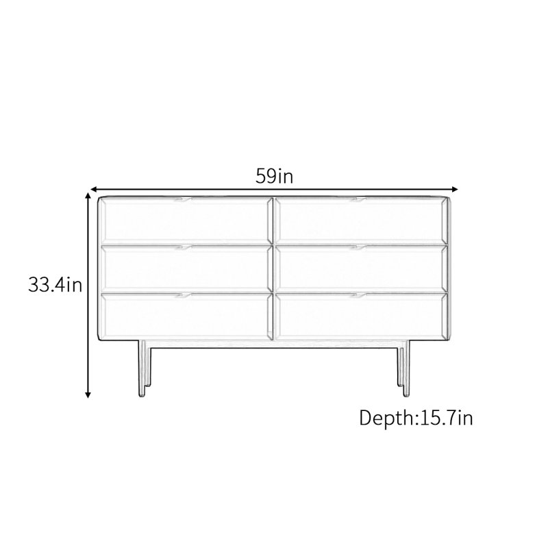 Italian-style minimalist and luxurious sideboard