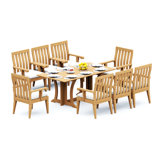 Caranas Outdoor 9 - Piece Teak Dining Set
