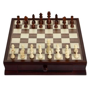 Chess Set - Wood & Metal Men on Alpha Numeric Board – WorldWise Imports