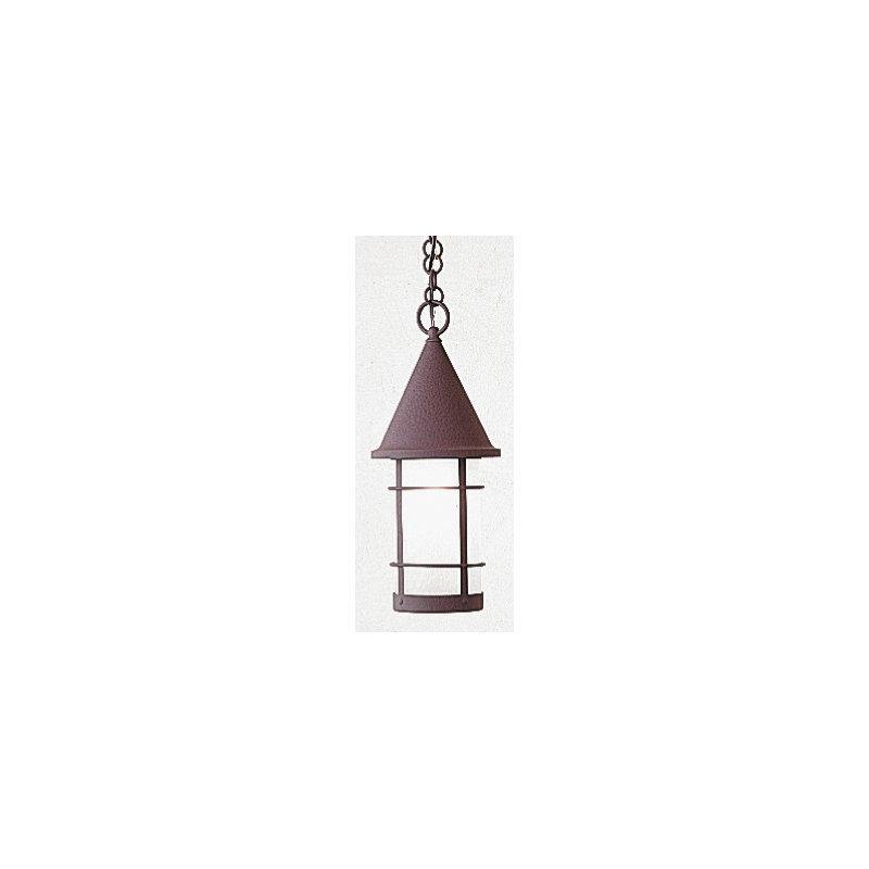 Valencia 1 - Light LED Outdoor Pendant, 17.38" H x 7.25" W, Frosted, Rustic Brown