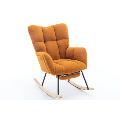 Chaise berçante moderne avec repose-pieds réglable, paquet de 36,8 lb, taille de paquet de 27,2 po x 15 po