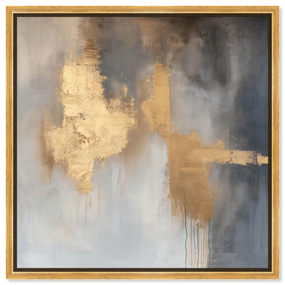 Golden Imprint Canvas Luxury Abstract Art by