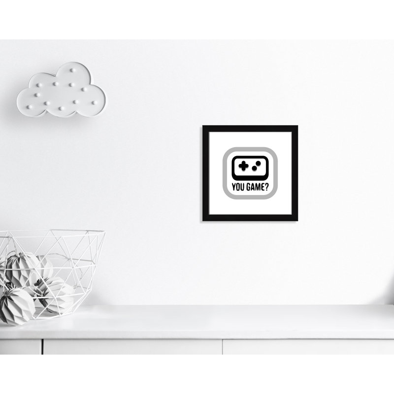 Décoration murale pour enfants de jeux, H 18 po x l 18 po x P 0,63 po, Cadre noir