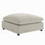 Tissu beige Cassandra Repose-pieds carré