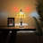 Tating Tiffany Mini Table Lamp Gold Stained Glass Crystal Beans LED Bulb Included 8"W*8"D*15"H