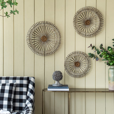 Set of 3 Jennings Metal Discs, Wall Decor