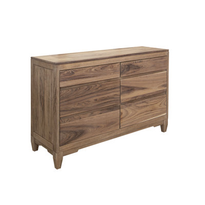 Parota Nova Solid Wood 56.25 " W 6 - Drawer Dresser