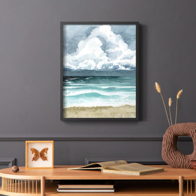 South Beach Storm I, reproduction encadrée - bois massif