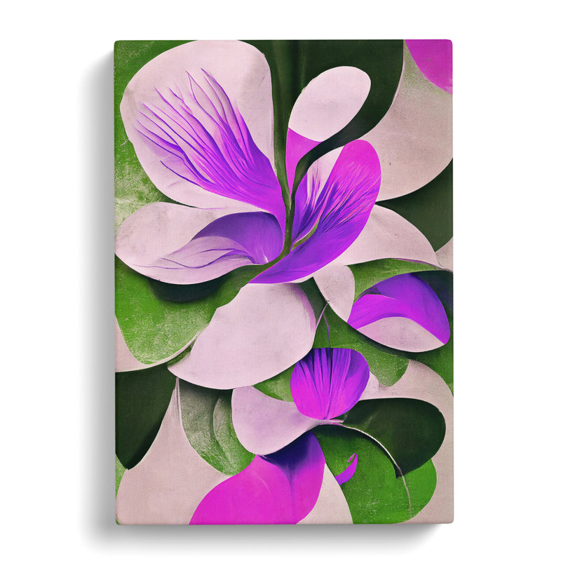 Abstract Flowers No.4 - Wrapped Canvas, 60cm H x 40cm W x 3cm D