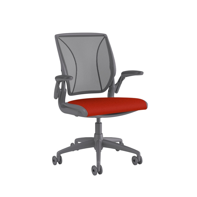 Diffrient World Wool Task Chair, Gray, Catena/Caraway, Corde/Peacock