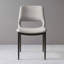 Chaise d'appoint en acier au carbone à dossier solide gris clair (ensemble de 2)