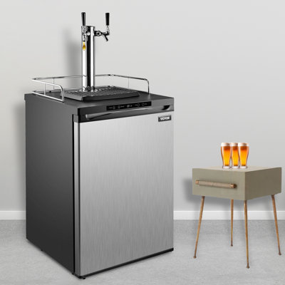VEVOR 7.07 Cubic Feet Dual Tap Freestanding Kegerator with