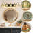 Mid Century 5-Light Crystal Glass Wall Sconce, Matte Vintage Bathroom Vanity Light Fixture-764172365