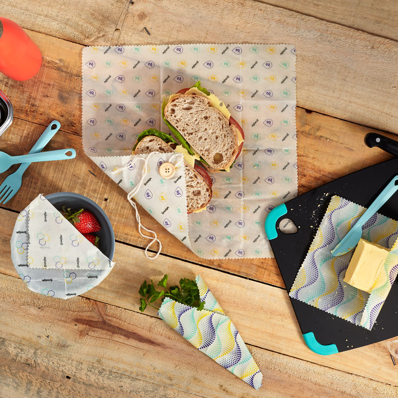 Smidge Beeswax Food Wrap Roll, Honeycomb Print, 39.5cm H x 3cm W