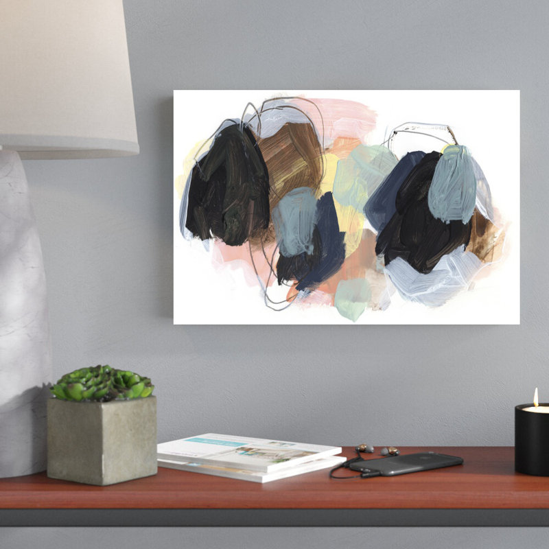 «Boulders I» par Jennifer Paxton Parker - peinture sur toile tendue, H 12 po x l 18 po