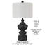 32" Distressed Resin Table Lamp With Linen Shade