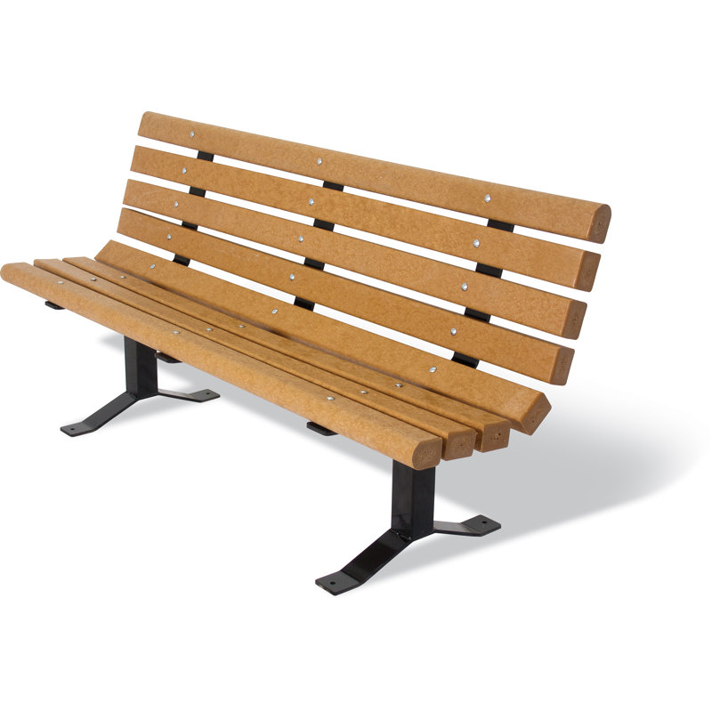 Banc de parc en plastique recyclé Witherspo, Cèdre, 72 po (planches 4 x 4)