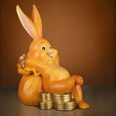 Elegant Brass Rabbit Statue - Artistic Home Decoration