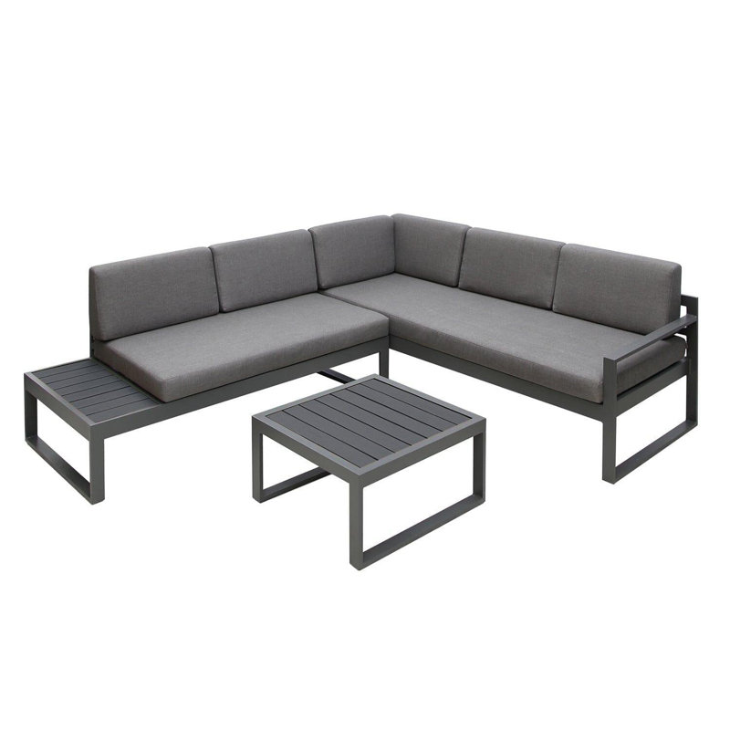 Anessah Interchangeable Sofa Set, Grey Cushion/Grey Frame
