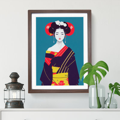 Beautiful Geisha - Framed Print