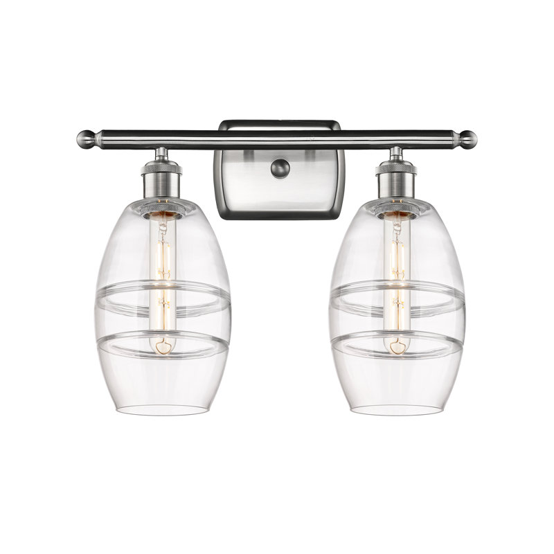 Bettylou 2 - Light Dimmable Vanity Light, Clear, Brushed Satin Nickel