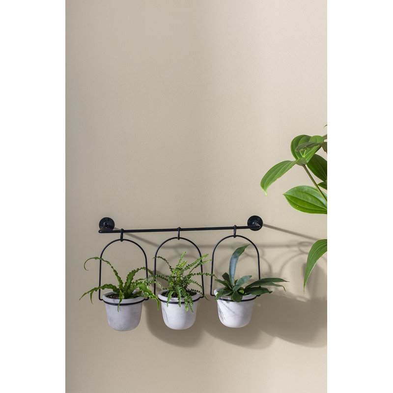 Ensemble de pots à fleurs suspendus en céramique 3 pièces Glavin