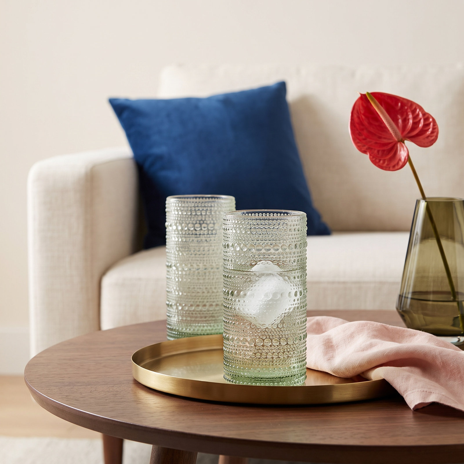 Jupiter Highball Glass, Sage Green