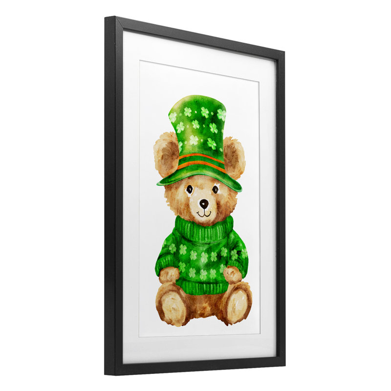 «St. Patty's Day», reproduction sous verre encadrée par Amy Hall, H 23 po x l 17 po, Cadre noir minuit