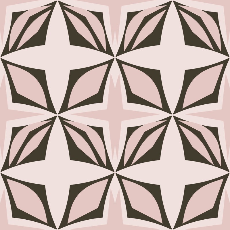 Pink Petal Geometry by Josie George — Pattern Wall Art, Tan, 36 × 36, Framed Print