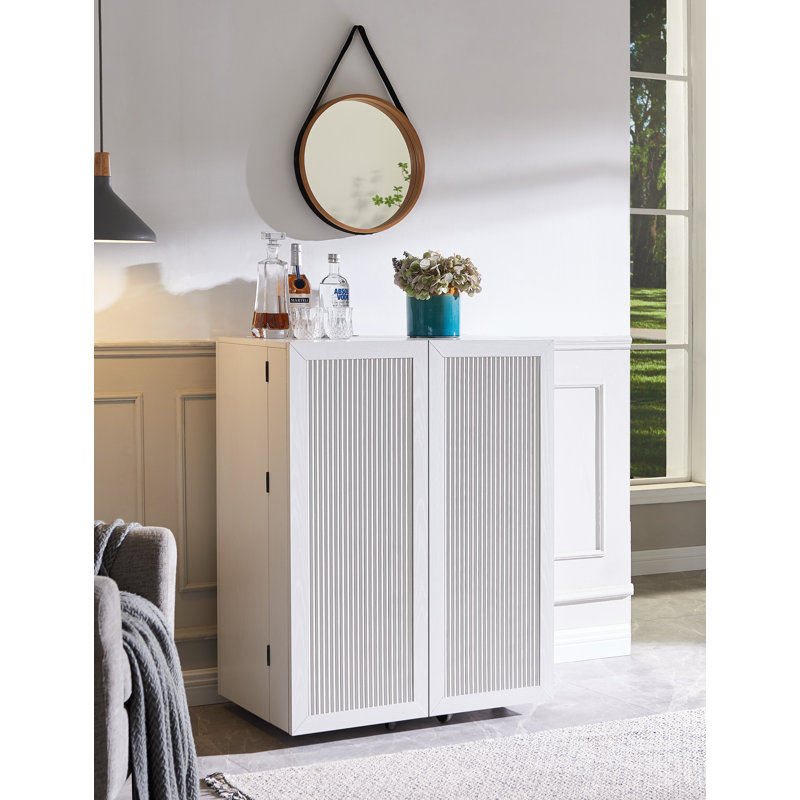 Armoire de bar 31,5 po Yessine, Blanc