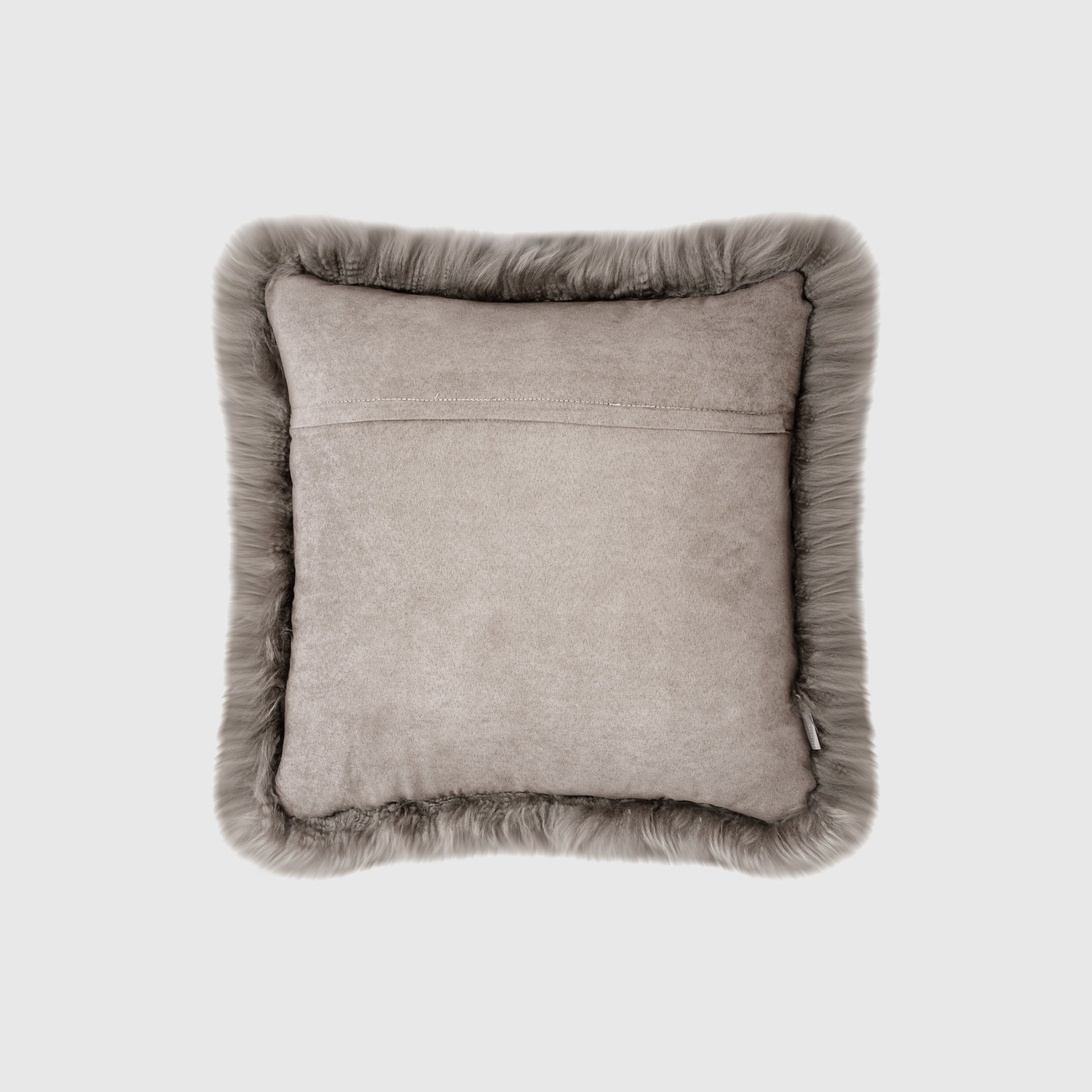 Fieldman Leather Throw Pillow, Chateau Gray, 18" x 18"