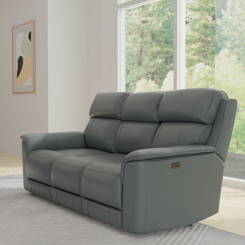Canapé inclinable double Oslo Power Sapphire, Bleu saphir