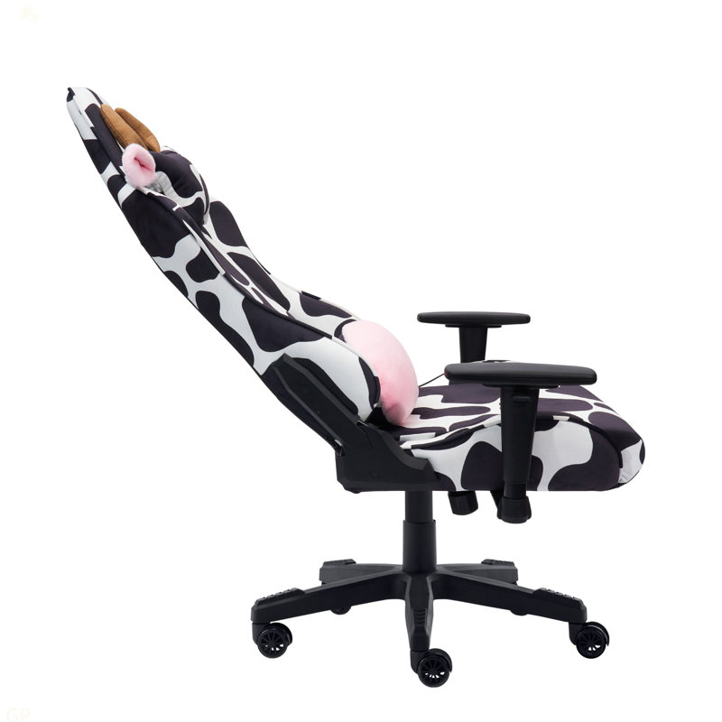 Fauteuil de jeu Modern Print LuxX Series, Noir, Noir / blanc