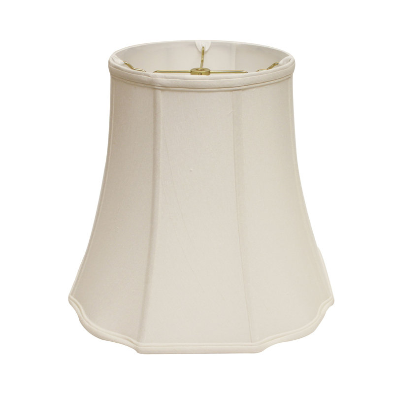 Abat-jour 16 "Premium Octay Monay Shantung, Blanc