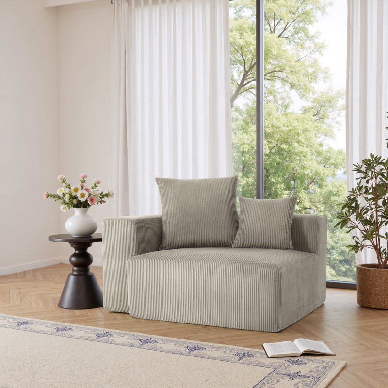 Upholstered Armchair, Brown