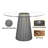 Mekisha 47.24" Round Tempered Glass Dining Table Modern Gray Mirrored Base Ultra‑Modern Stylish