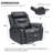 38.2" Wide Modern And Ergonomic Swivel And Glider Vegan Leather Manual Recliner (Set Of 2)-982007262