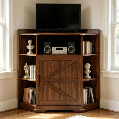 Corner Cabinet, Corner Storage Shelf With Usb Ports And Outlets Industrial Organizer For Small Space Wooden 6-Cubby Bookshelf For Study, Playroom, Living Room