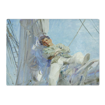 Sleeping Sailor by Henry Scott Tuke Chopping Board