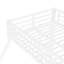 Lit superposé simple au-dessus de grand lit simple TG pour adultes et adolescents, couleur blanche, cadre anti-bruit, thermolaqué, espace de rangement inférieur, échelles latérales doubles, garde-corps pour adultes, espace, bruit