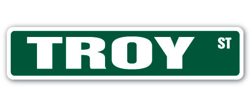 Plaque de rue Troy en plastique robuste 4 po x 18 po