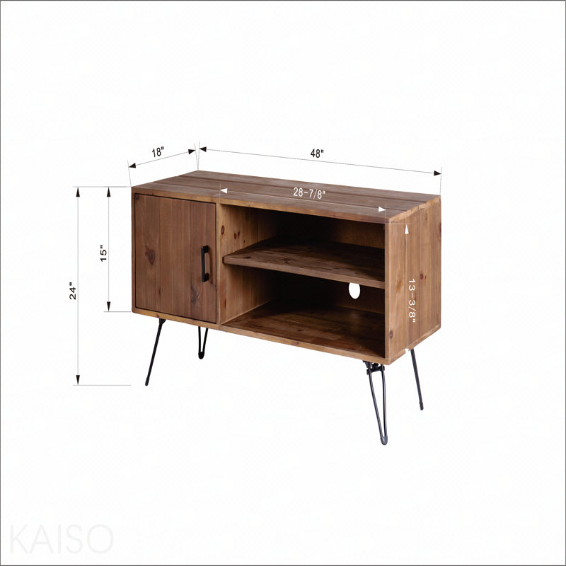 Meuble télé simple, moderne et rétro en bois récupéré